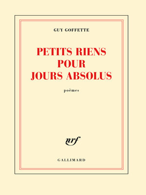 cover image of Petits riens pour jours absolus